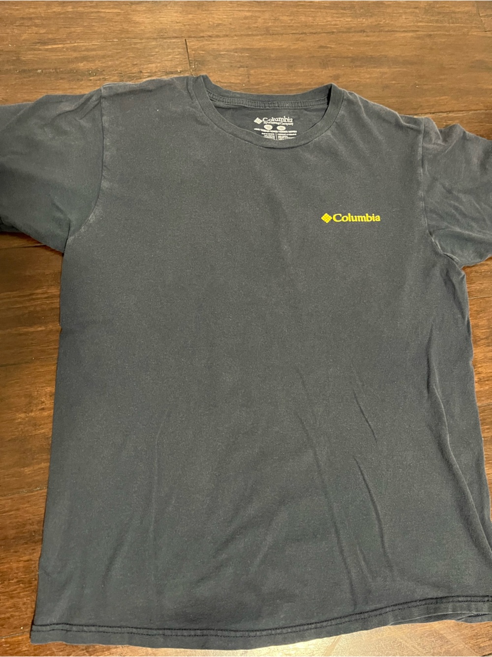 Columbia Black Short-Sleeve Tee with Yellow Logo